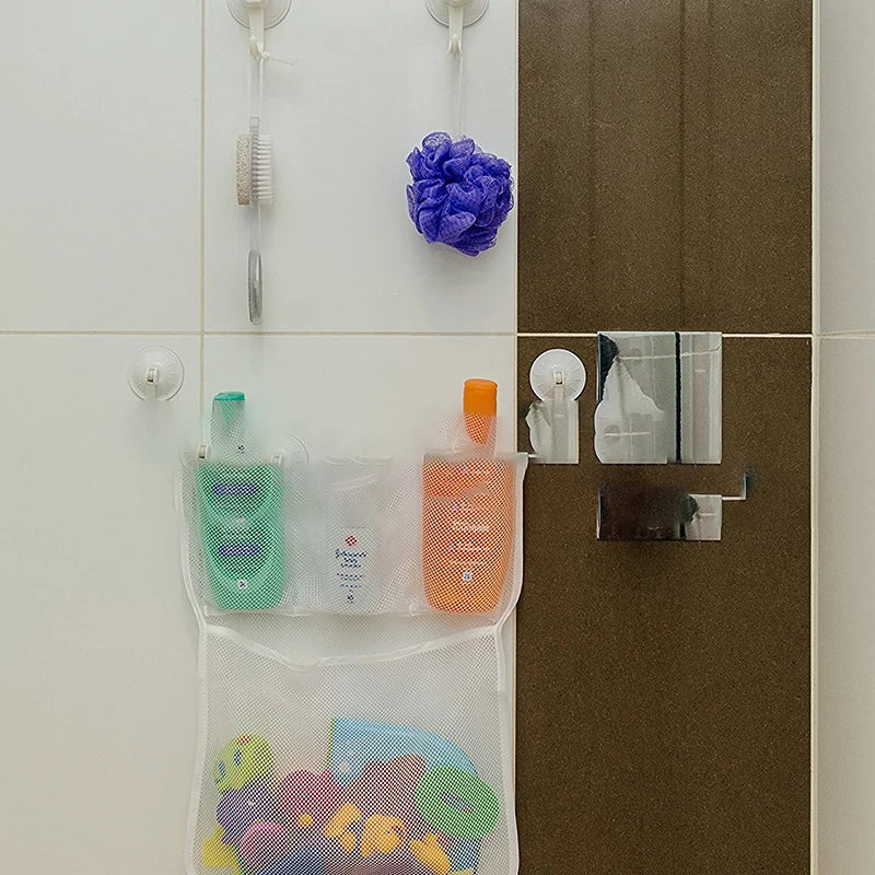 Organizador de Brinquedos c/ Ventosa | Bolsa de Rede