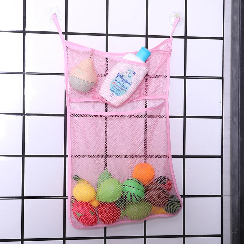 Organizador de Brinquedos c/ Ventosa | Bolsa de Rede