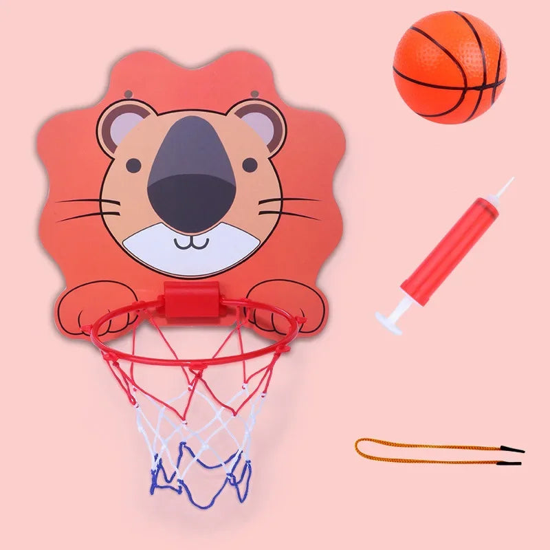 Cesta de Basquete c/ Bola (Elefante, Leão ou Dinossauro)