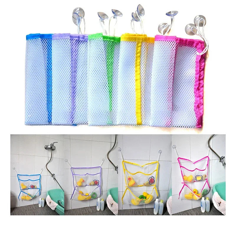 Organizador de Brinquedos c/ Ventosa | Bolsa de Rede