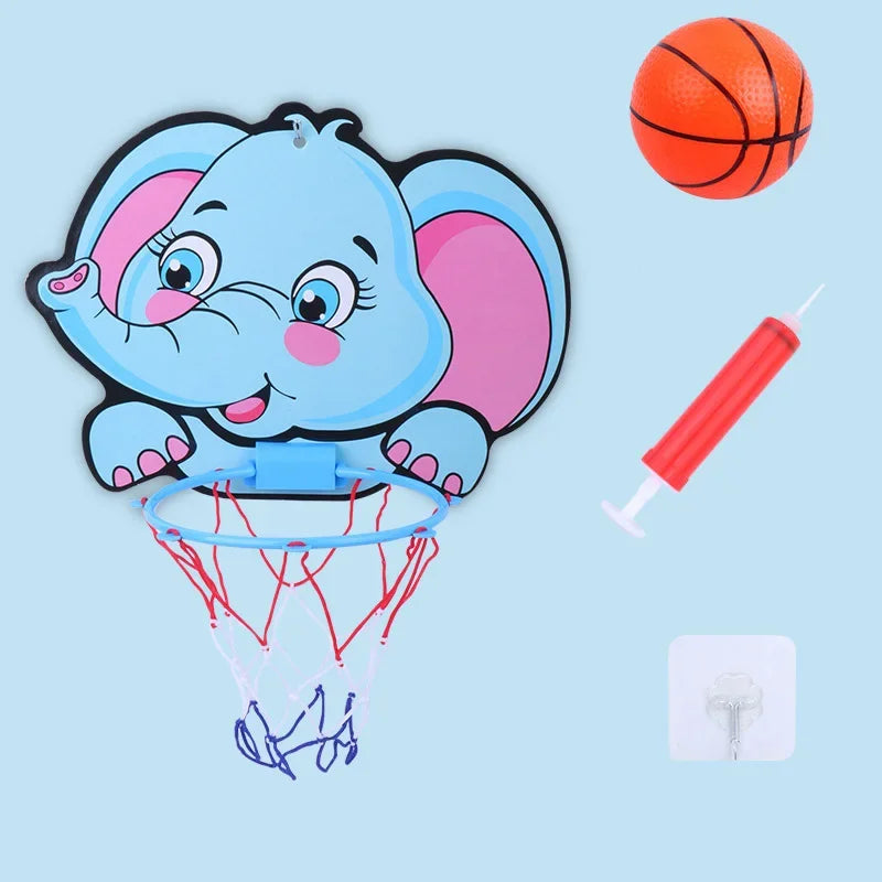 Cesta de Basquete c/ Bola (Elefante, Leão ou Dinossauro)