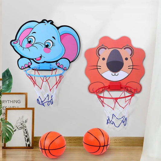 Cesta de Basquete c/ Bola (Elefante, Leão ou Dinossauro)